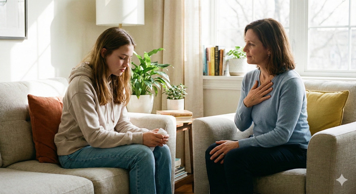 Adolescente recibiendo apoyo psicológico para la ansiedad